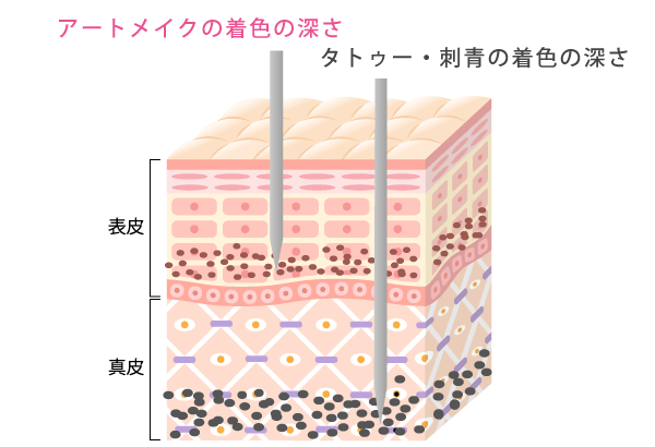アートメイクとタトゥー・刺青との違い