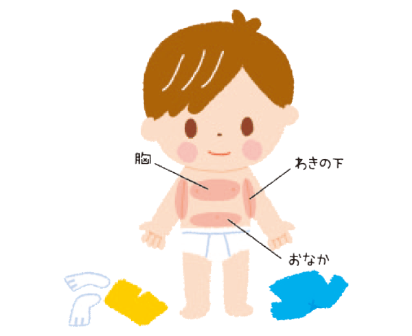 水イボ（伝染性軟属腫）のできやすい部位