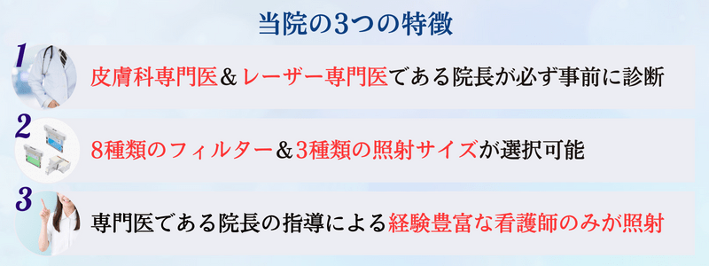 フォトフェイシャル®：ステラM22 3つの特徴
