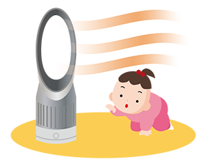 子供のやけど(熱傷):温風ヒーターの吹き出し口に注意