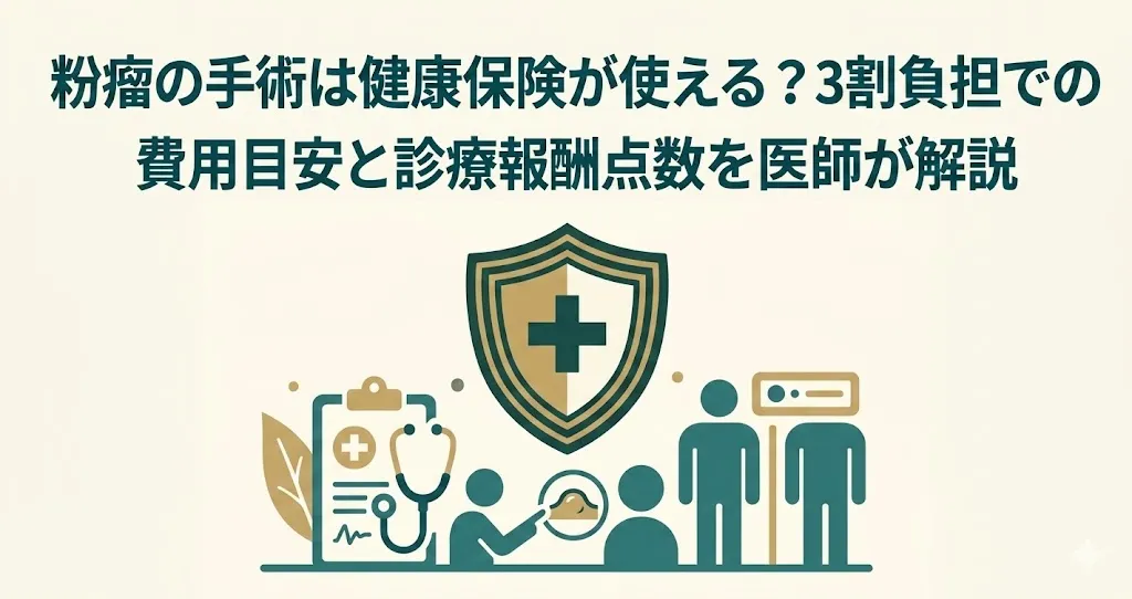 粉瘤の手術は健康保険が使える？3割負担での費用目安と診療報酬点数を皮膚科専門医が解説